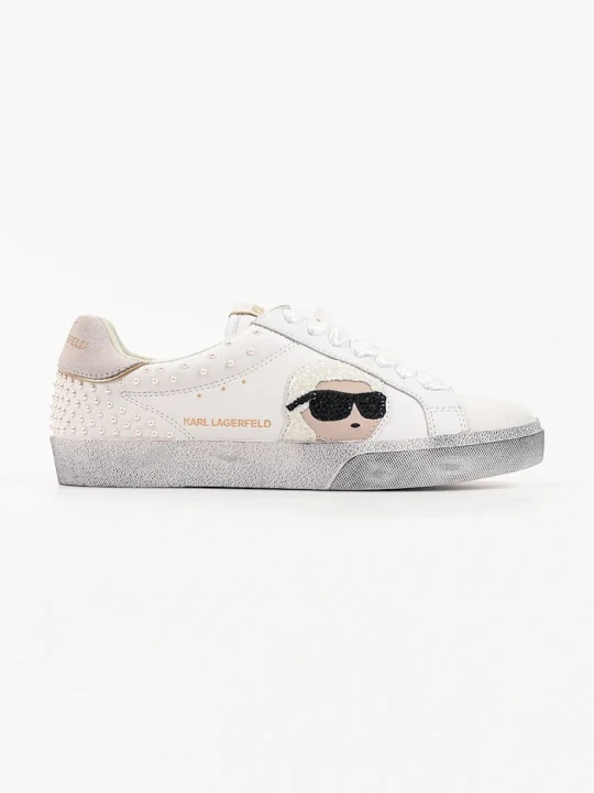 Zdjęcie produktu Karl Lagerfeld Skool sneakersy damskie skórzane biały