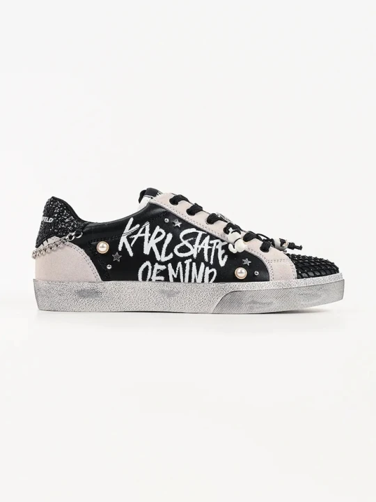 Zdjęcie produktu Karl Lagerfeld Skool sneakersy damskie skórzane czarny