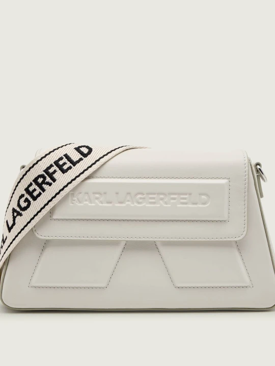 Zdjęcie produktu Karl Lagerfeld Skórzana listonoszka IKON/K ecru