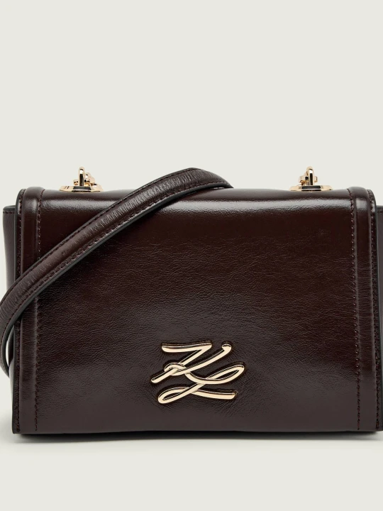 Zdjęcie produktu Karl Lagerfeld Skórzana listonoszka K / autograph brązowy