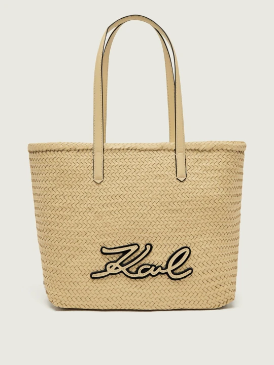 Zdjęcie produktu Karl Lagerfeld Skórzana shopperka K / signature beżowy