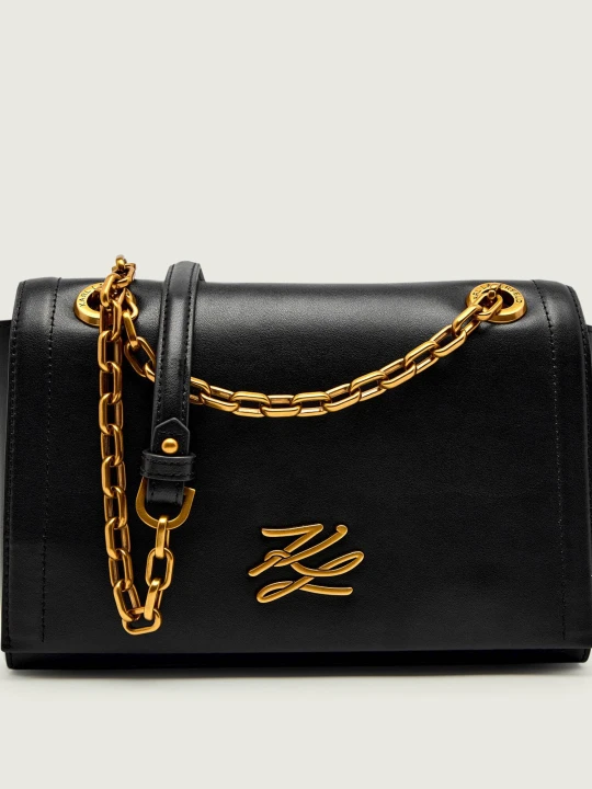 Zdjęcie produktu Karl Lagerfeld Skórzana torebka na ramię k / autograph czarny