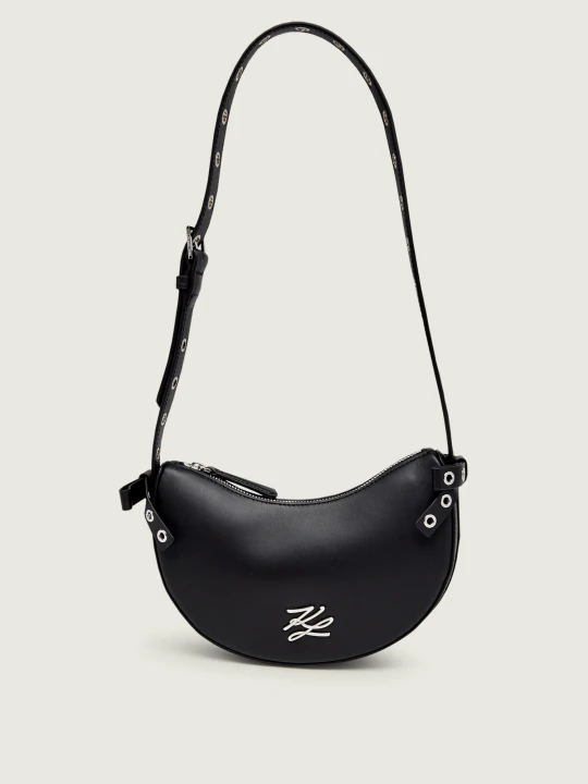 Zdjęcie produktu Karl Lagerfeld Skórzana torebka na ramię K / Autograph czarny