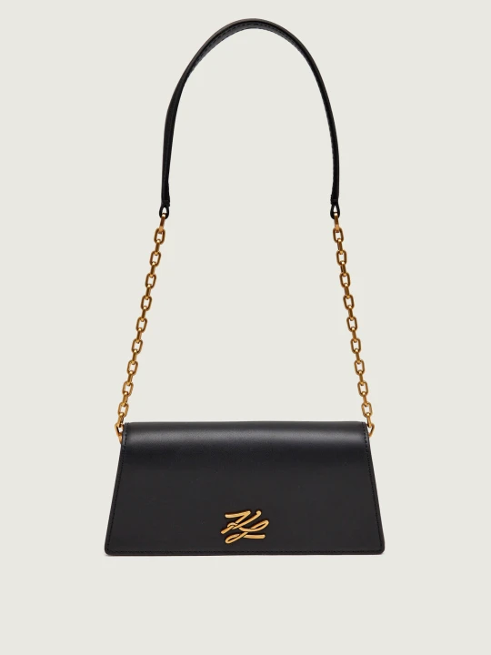 Zdjęcie produktu Karl Lagerfeld Skórzana torebka na ramię K / Autograph czarny