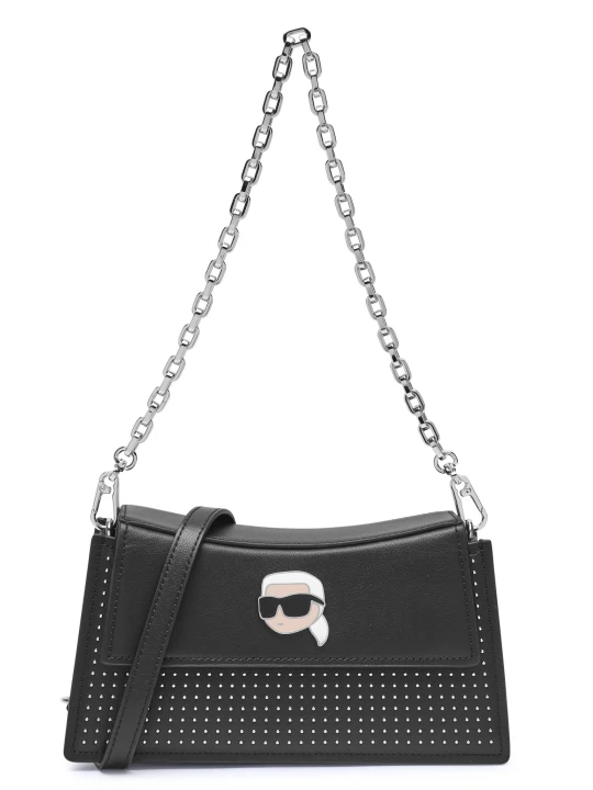 Zdjęcie produktu Karl Lagerfeld Skórzana torebka na ramię k / ikonik 2.0 czarny