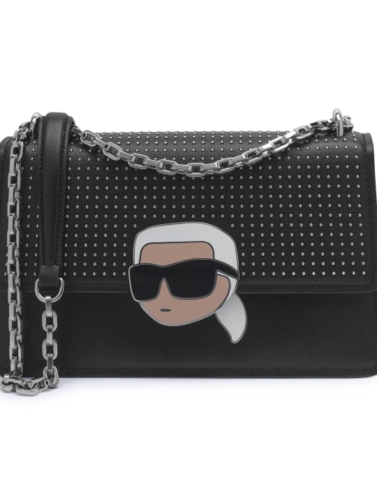 Zdjęcie produktu Karl Lagerfeld Skórzana torebka na ramię k / ikonik 2.0 czarny