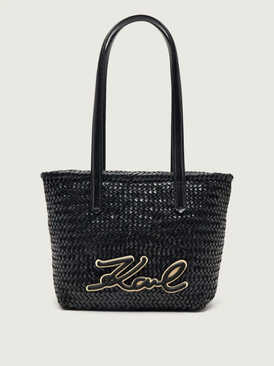 Zdjęcie produktu Karl Lagerfeld Skórzana torebka na ramię K / signature czarny