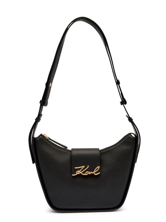 Zdjęcie produktu Karl Lagerfeld Skórzana torebka na ramię k / signature czarny