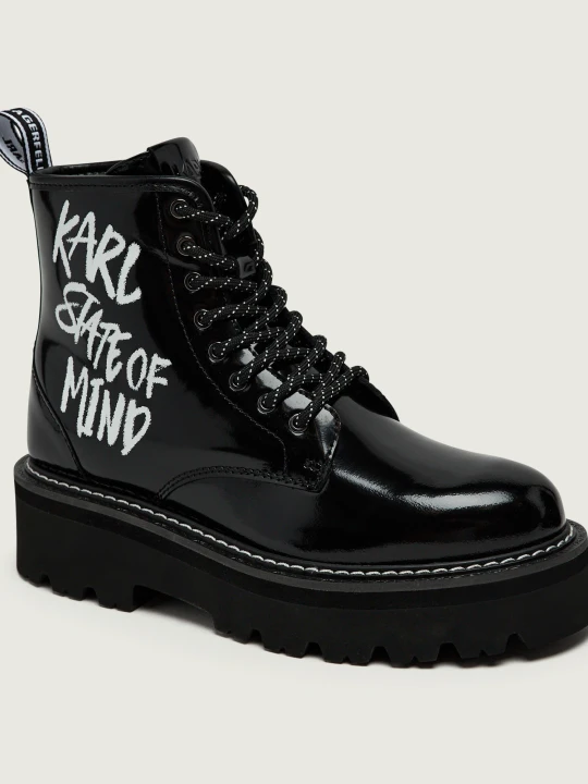 Zdjęcie produktu Karl Lagerfeld Skórzane botki Kyla Karl State of Mind czarny