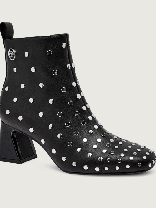 Zdjęcie produktu Karl Lagerfeld Skórzane botki na słupku BEATA czarny
