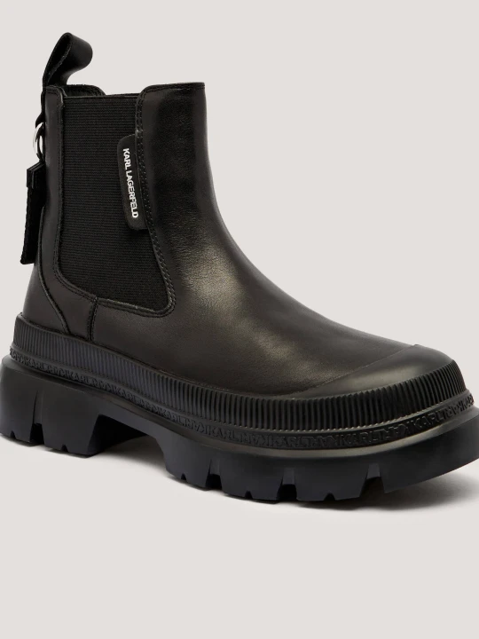 Zdjęcie produktu Karl Lagerfeld Skórzane botki TREKKA MAX Mid Gore czarny