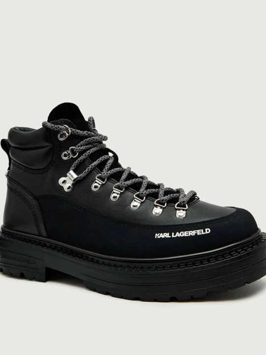 Zdjęcie produktu Karl Lagerfeld Skórzane buty trekkingowe MILES HIKER czarny