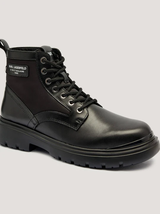 Zdjęcie produktu Karl Lagerfeld Skórzane buty wysokie MASON czarny