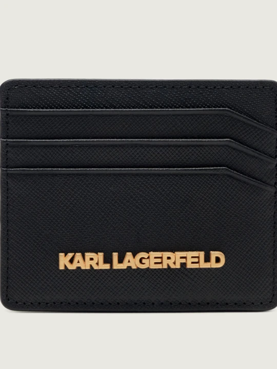 Zdjęcie produktu Karl Lagerfeld Skórzane etui na karty czarny