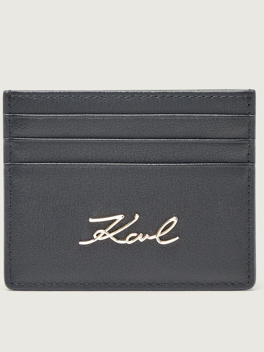Zdjęcie produktu Karl Lagerfeld Skórzane etui na karty K / signature czarny