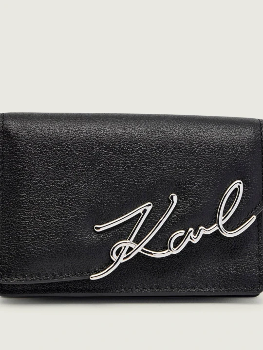 Zdjęcie produktu Karl Lagerfeld Skórzane etui na karty k / signature czarny