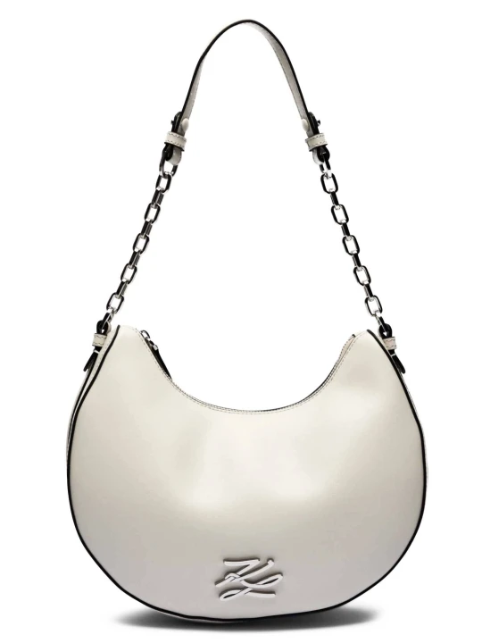 Zdjęcie produktu Karl Lagerfeld Skórzane hobo K / AUTOGRAPH ecru