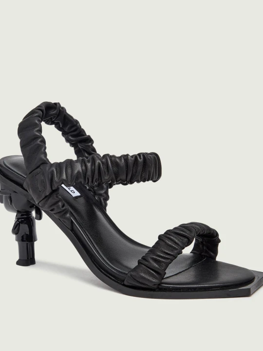 Zdjęcie produktu Karl Lagerfeld Skórzane klapki na szpilce czarny