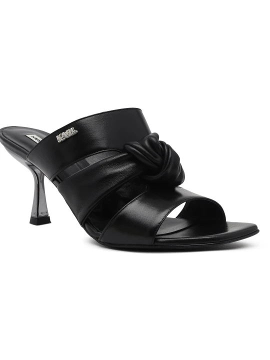 Zdjęcie produktu Karl Lagerfeld Skórzane klapki PANACHE TRIPLE STRAP czarny