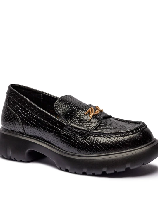 Zdjęcie produktu Karl Lagerfeld Skórzane loafersy czarny