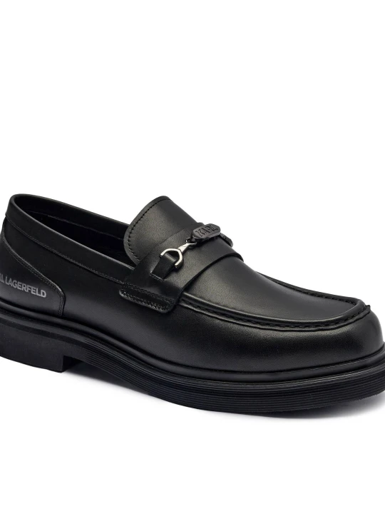 Zdjęcie produktu Karl Lagerfeld Skórzane loafersy KINGSTON czarny