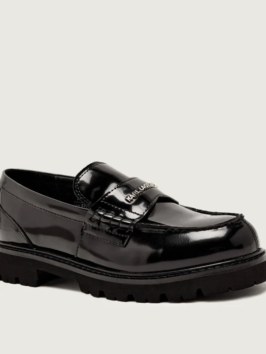 Zdjęcie produktu Karl Lagerfeld Skórzane loafersy LOWELL czarny