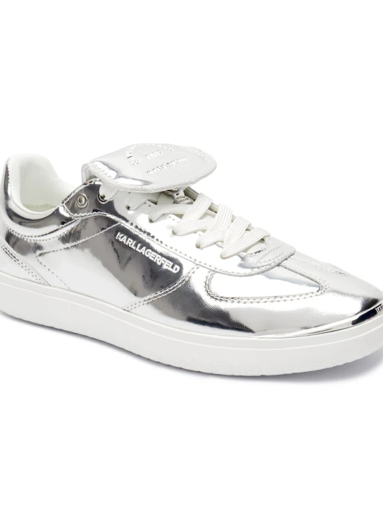 Zdjęcie produktu Karl Lagerfeld Skórzane sneakersy srebrny