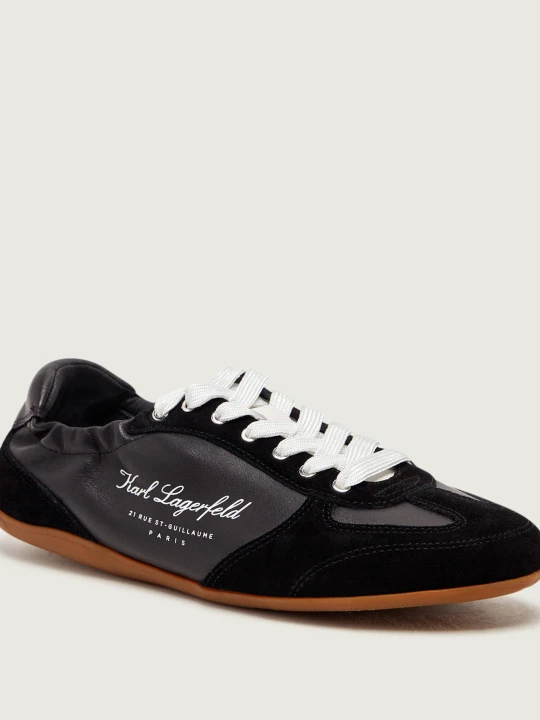 Zdjęcie produktu Karl Lagerfeld Skórzane sneakersy ALTIA | zamsz czarny