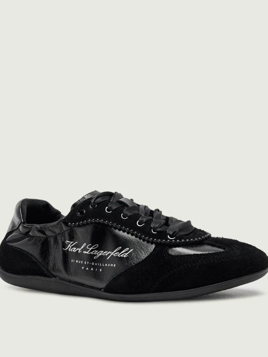 Zdjęcie produktu Karl Lagerfeld Skórzane sneakersy Altia | zamsz czarny