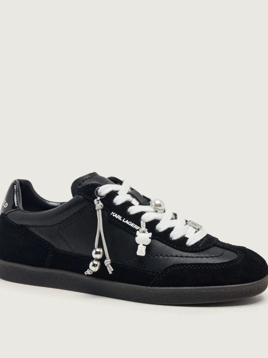 Zdjęcie produktu Karl Lagerfeld Skórzane sneakersy Kandidate | zamsz czarny