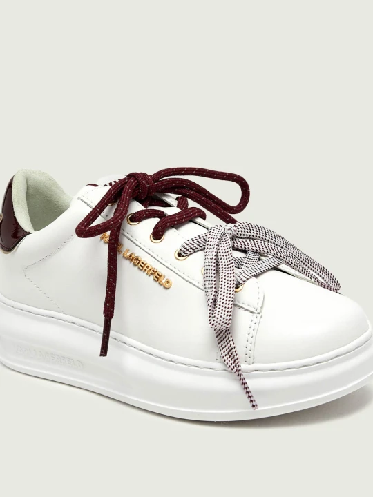 Zdjęcie produktu Karl Lagerfeld Skórzane sneakersy Kapri Double Tie biały