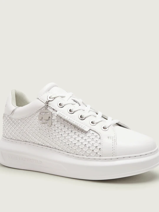 Zdjęcie produktu Karl Lagerfeld Skórzane sneakersy Kapri Gemstone Net Charm biały