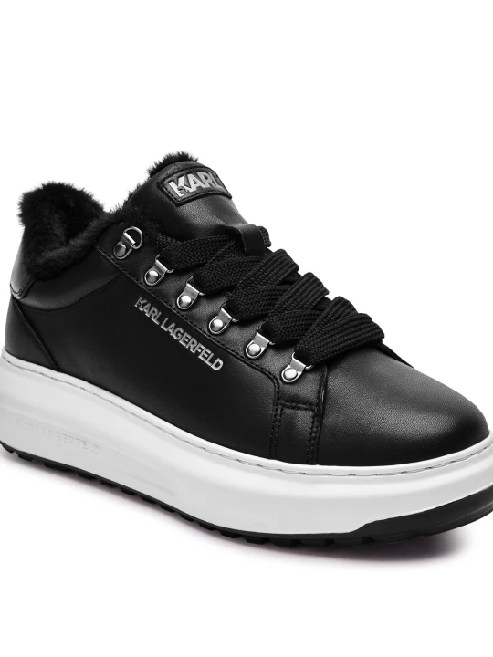 Zdjęcie produktu Karl Lagerfeld Skórzane sneakersy KAPRI LUG | shearling czarny