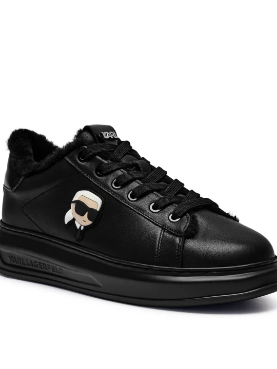 Zdjęcie produktu Karl Lagerfeld Skórzane sneakersy KAPRI | shearling czarny