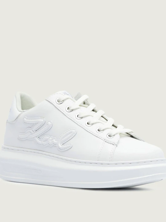 Zdjęcie produktu Karl Lagerfeld Skórzane sneakersy KAPRI Signia Emboss biały