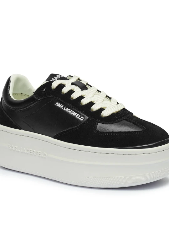 Zdjęcie produktu Karl Lagerfeld Skórzane sneakersy KOBO III | zamsz czarny