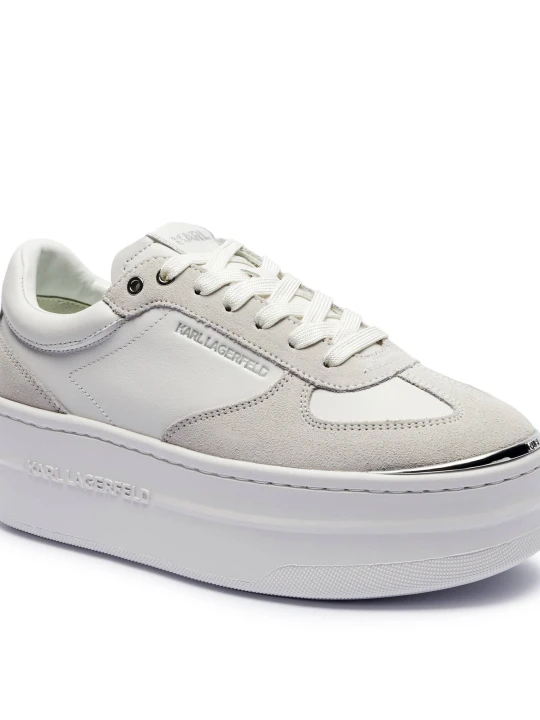 Zdjęcie produktu Karl Lagerfeld Skórzane sneakersy KOBO III | zamsz biały