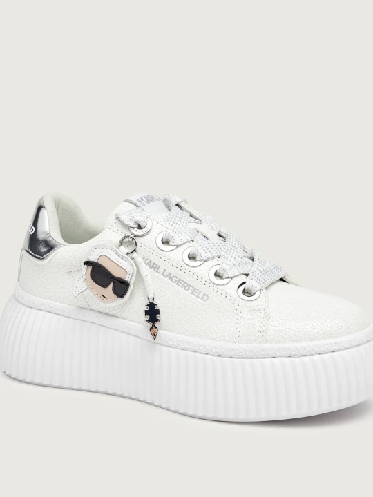 Zdjęcie produktu Karl Lagerfeld Skórzane sneakersy Kreeper biały