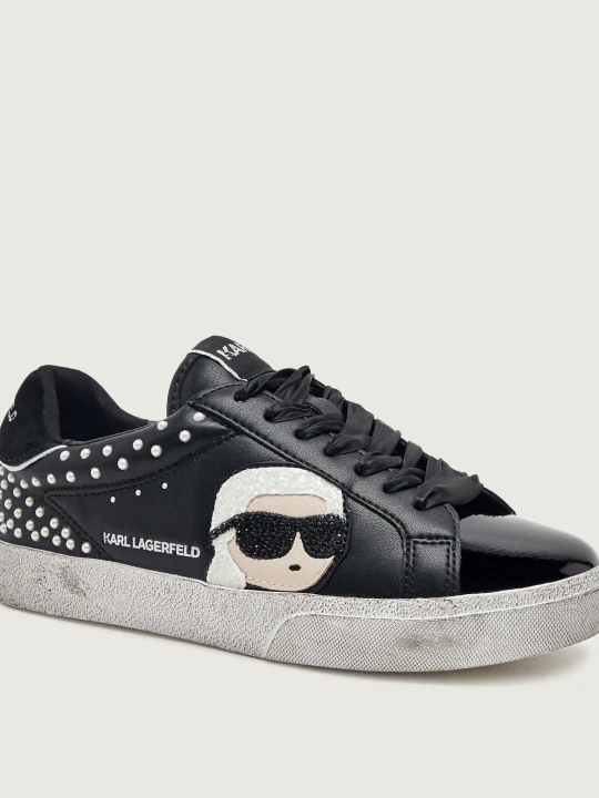 Zdjęcie produktu Karl Lagerfeld Skórzane sneakersy Skool Ikonic czarny