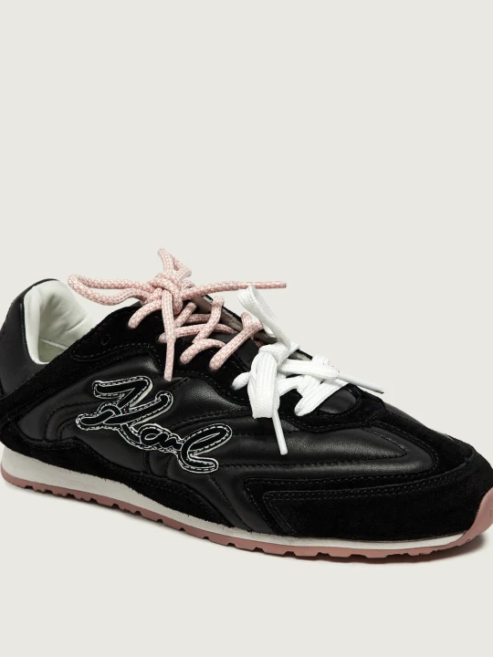 Zdjęcie produktu Karl Lagerfeld Skórzane sneakersy Venus Volley II | zamsz czarny