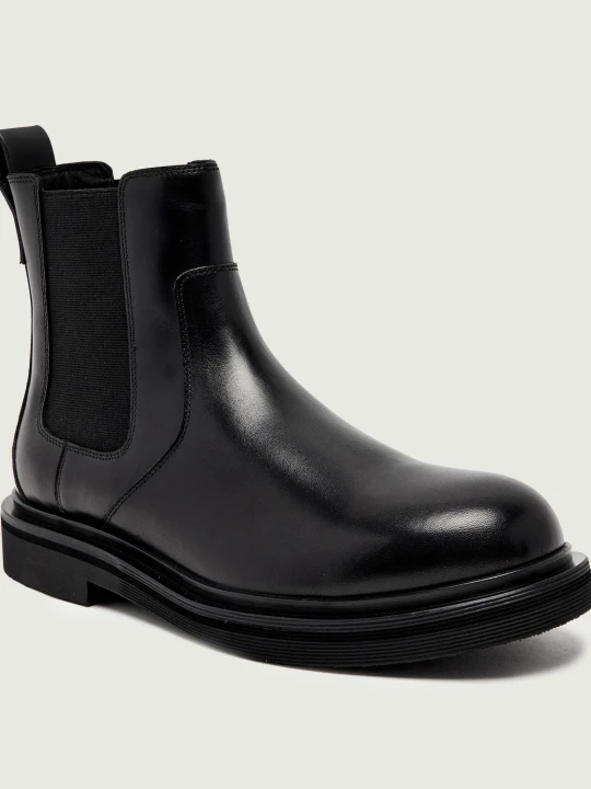 Zdjęcie produktu Karl Lagerfeld Skórzane sztyblety KINGSTON czarny