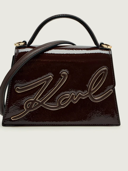 Zdjęcie produktu Karl Lagerfeld Skórzany kuferek k / signature 2.0 brązowy