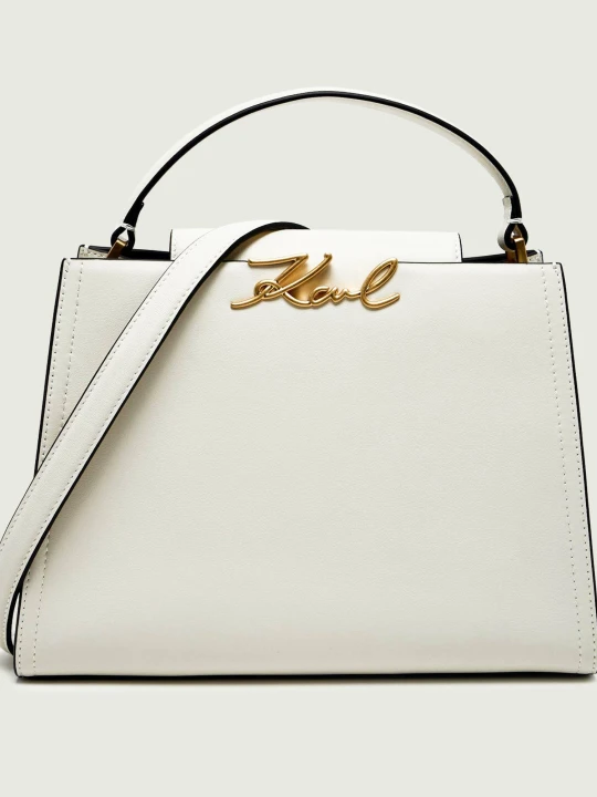 Zdjęcie produktu Karl Lagerfeld Skórzany kuferek k/signature biały