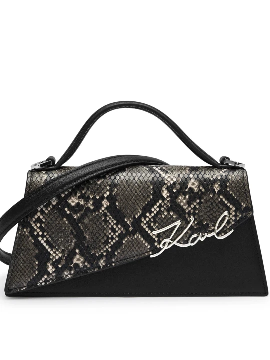 Zdjęcie produktu Karl Lagerfeld Skórzany kuferek k/signature czarny