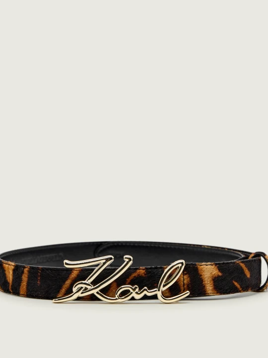 Zdjęcie produktu Karl Lagerfeld Skórzany pasek k / signature brązowy
