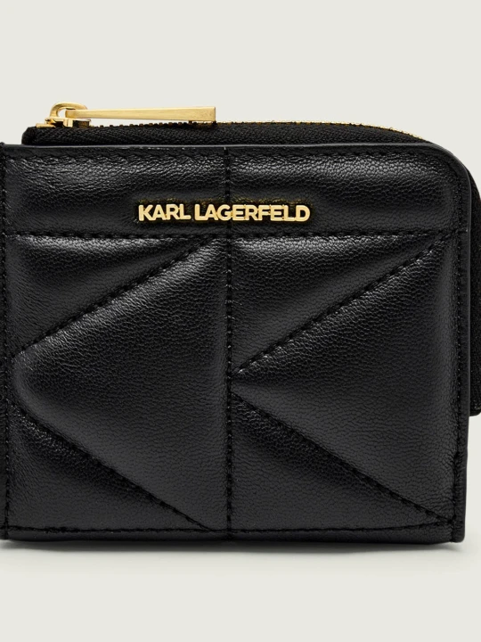 Zdjęcie produktu Karl Lagerfeld Skórzany portfel k/kuilt czarny
