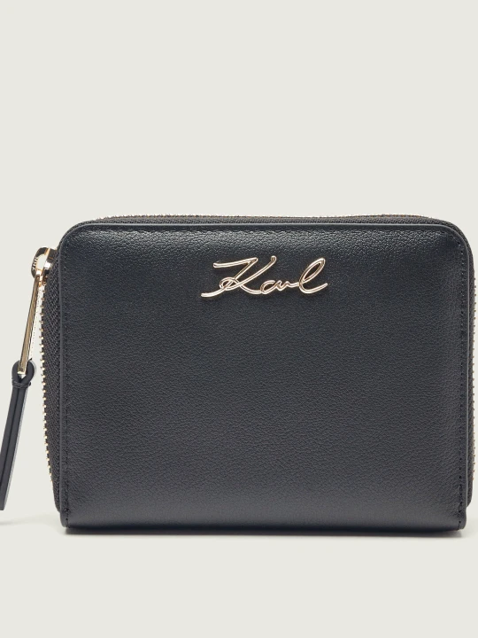 Zdjęcie produktu Karl Lagerfeld Skórzany portfel K/signature md czarny
