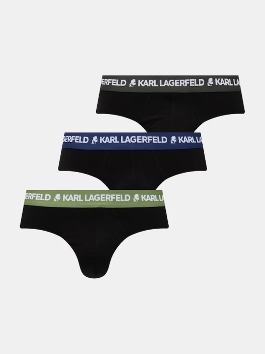 Zdjęcie produktu Karl Lagerfeld slipy męskie bawełniane z elastanem 3-pack czarny