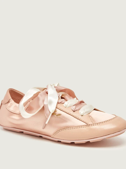 Zdjęcie produktu Karl Lagerfeld Sneakersy ARIELLA | z dodatkiem skóry pudrowy róż