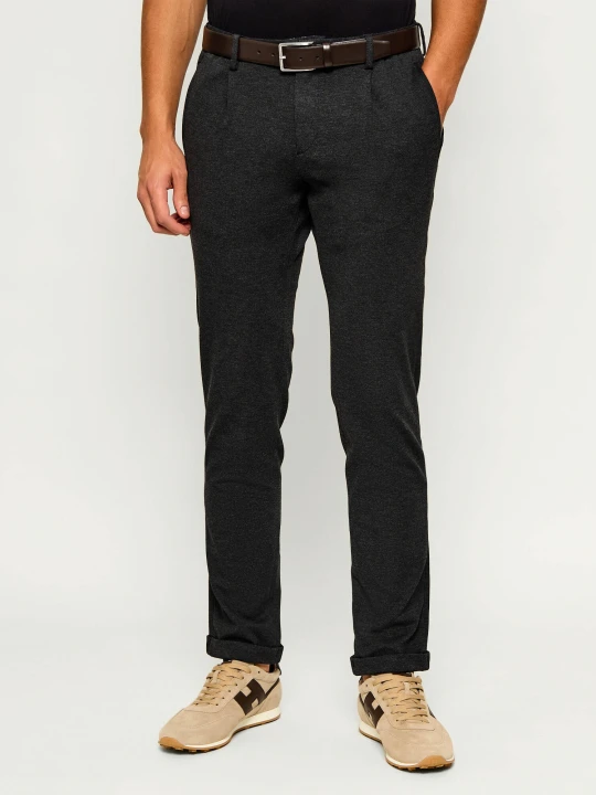 Zdjęcie produktu Karl Lagerfeld Spodnie Charly | Tapered fit | mid waist grafitowy